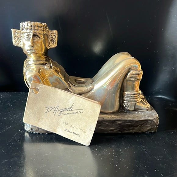 Maya Chac Mool Silver Figure Mexico D’Argenta Vintage - Picture 2 of 12